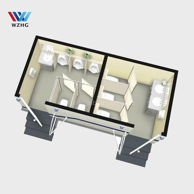 Cabina mobile del contenitore della toilette della doccia prefabbricata del flat pack del fornitore della Cina da vendere